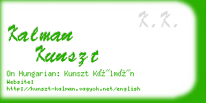 kalman kunszt business card